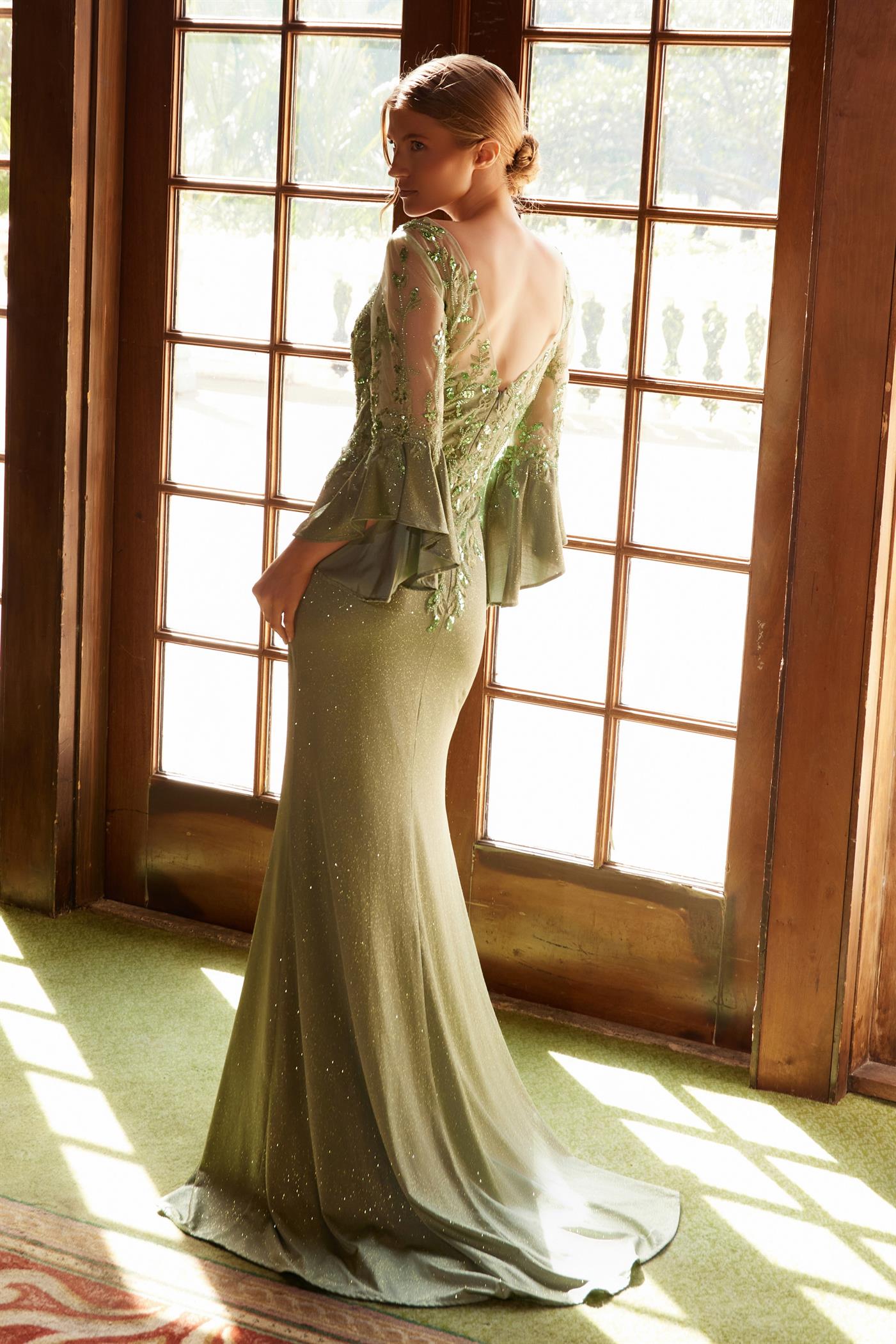 Nox Anabel 129MD Mother of the Bride Embroidered Shimmer Gown