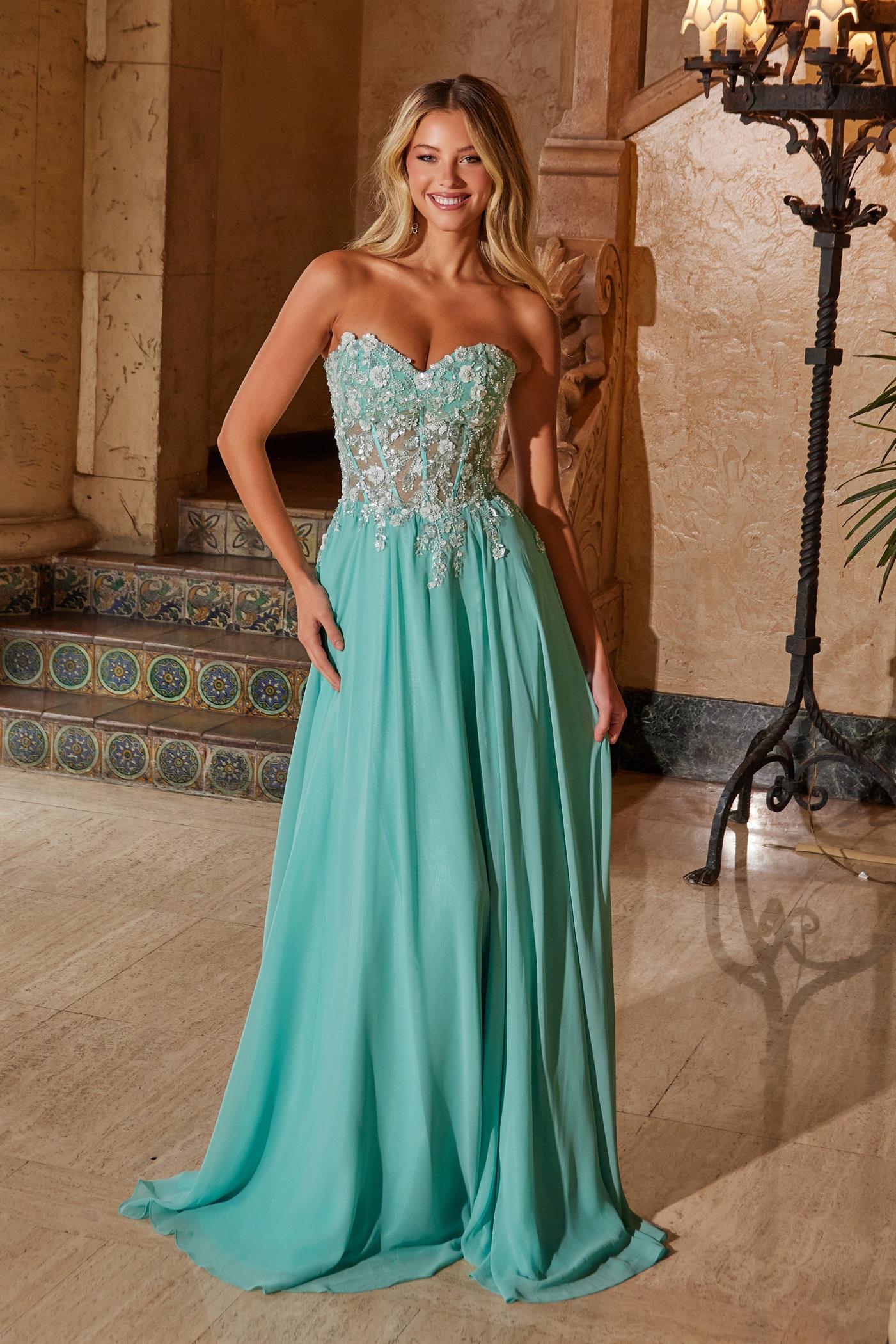 Nox Anabel C-1617 Dainty Chiffon Formal Prom Gown