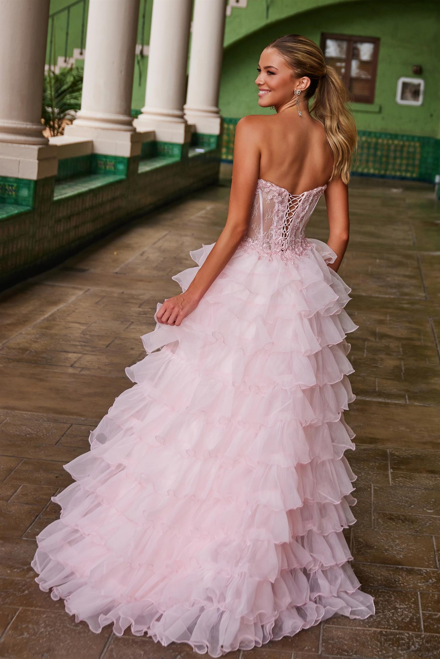 Nox Anabel R-1688 Tulle Layered Prom Gown