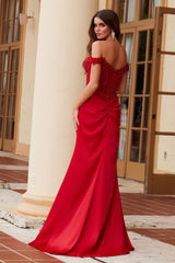 Nox Anabel F-1572 Stretch Satin Sequined Prom Gown