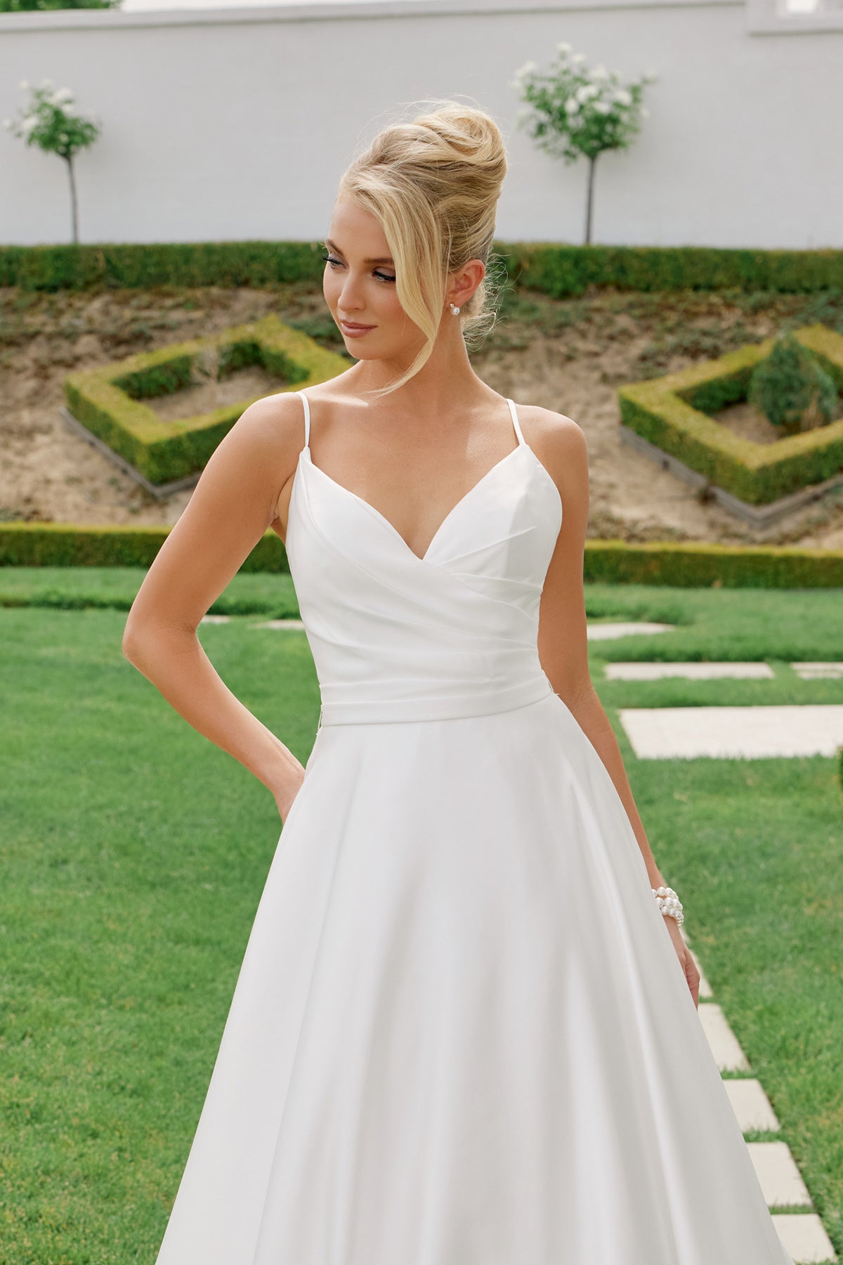 Nox Anabel JE-1015 Satin Minimalist A-line Wedding Dress