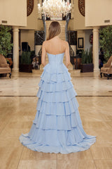 Nox Anabel Y1806 Multi-layered Prom Ball Gown Sequined