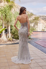 Nox Anabel C1833 Fully Beaded Prom Evening Gown Lace-up Back