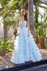 Nox Anabel R1688 Ruffle Multi-Layered Prom or Ball Gown