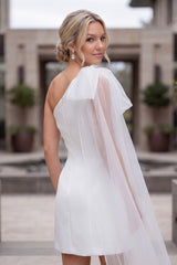 Nox Anabel Y-7003 Satin One Shoulder Mini Homecoming Dress