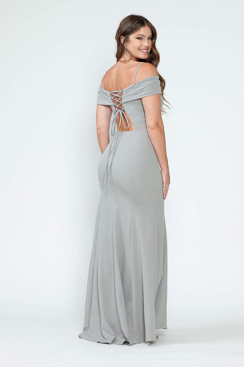 Lenovia 5317-A Techno Crepe Formal Bridesmaids Gown