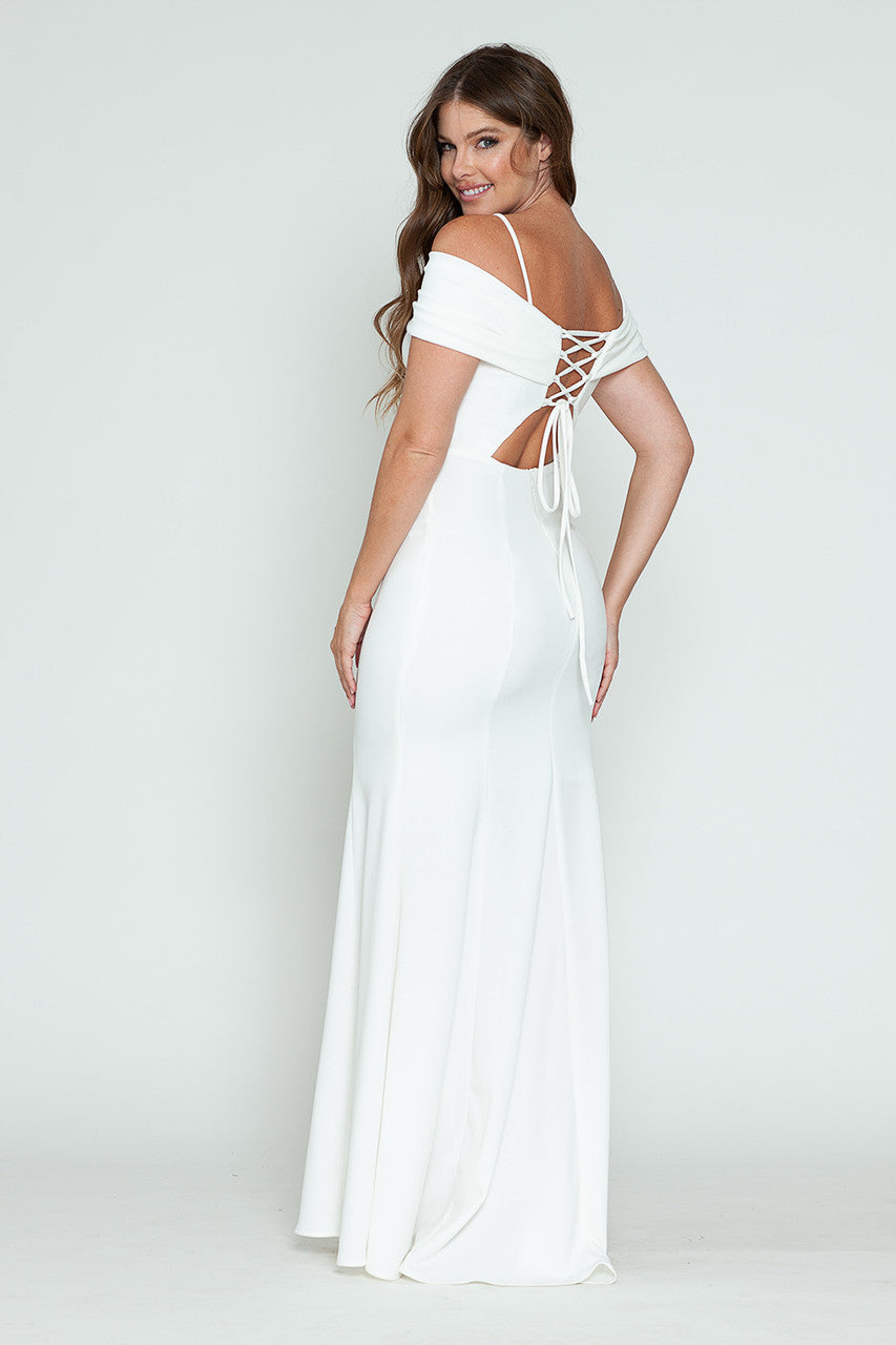 Lenovia 5317-A Techno Crepe Formal Bridesmaids Gown