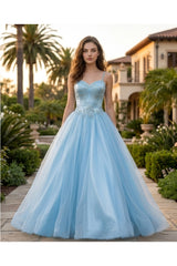 Juliet 1049 Satin & Tulle Cinderella Prom or Ball Gown