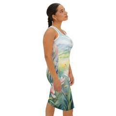 Ralee Fashion Floral Bliss Women's Racerback Dress, Summer Dress, Casual Wear, Beach Vacation Outfit, Boho Chic Clothing, Gift for Her