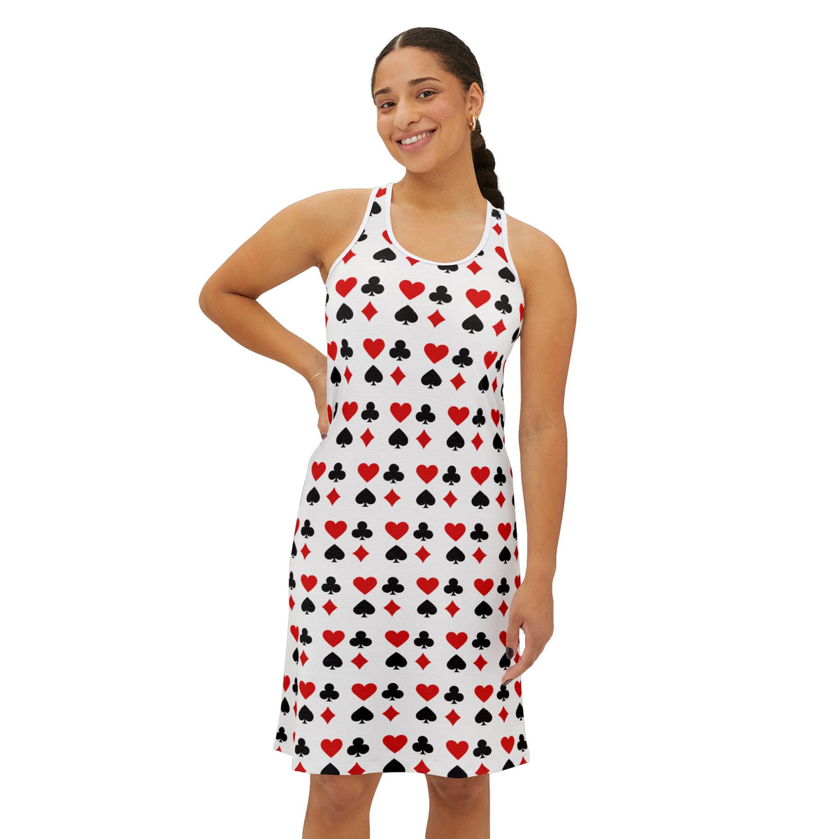 Ralee Fashion Playing Cards Poker Racerback Dress, Summer Dress, Casual Dress, Date Night Outfit, Beachy Dress, Cruise Outfit