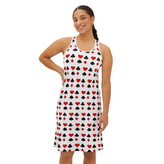 Ralee Fashion Playing Cards Poker Racerback Dress, Summer Dress, Casual Dress, Date Night Outfit, Beachy Dress, Cruise Outfit