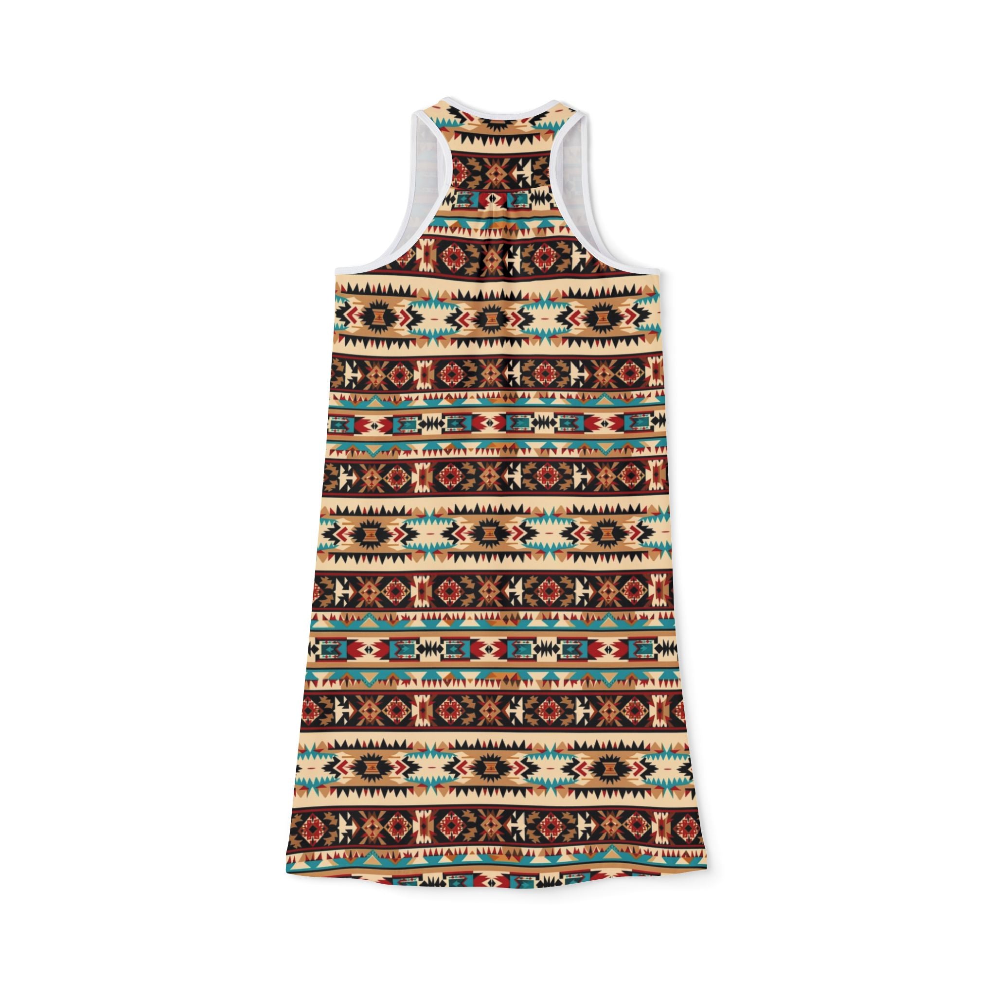 Ralee Fashion Aztec Boho Chic Women's Racerback Dress, Summer Fashion, Vacation Outfit, Casual Wear, Festival Dress, Bohemian Style