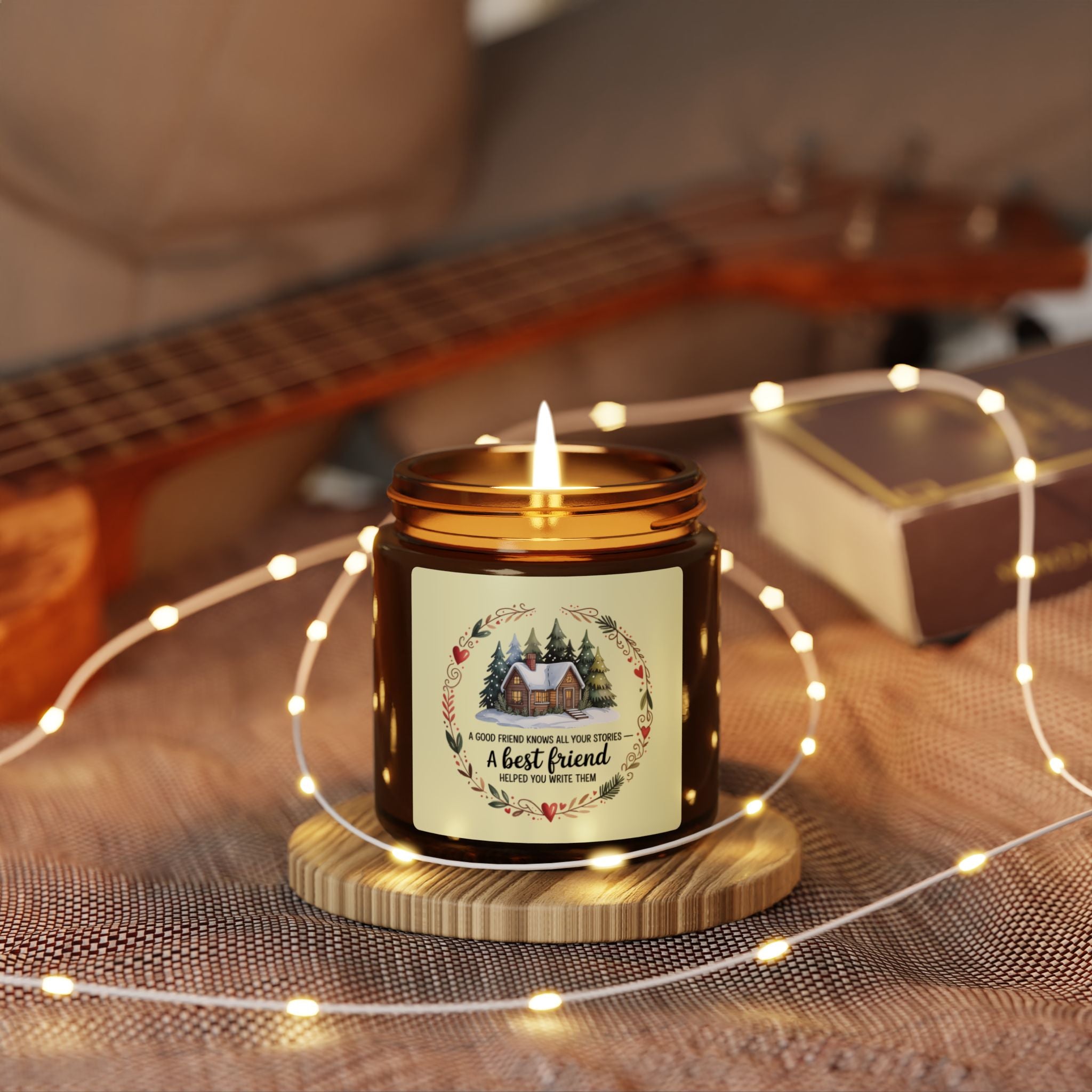 Cozy Best Friend Scented Soy Candle – Perfect Gift for Friends, Home Decor, Relaxation, Self-Care, and Celebrations