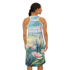 Ralee Fashion Floral Bliss Women's Racerback Dress, Summer Dress, Casual Wear, Beach Vacation Outfit, Boho Chic Clothing, Gift for Her