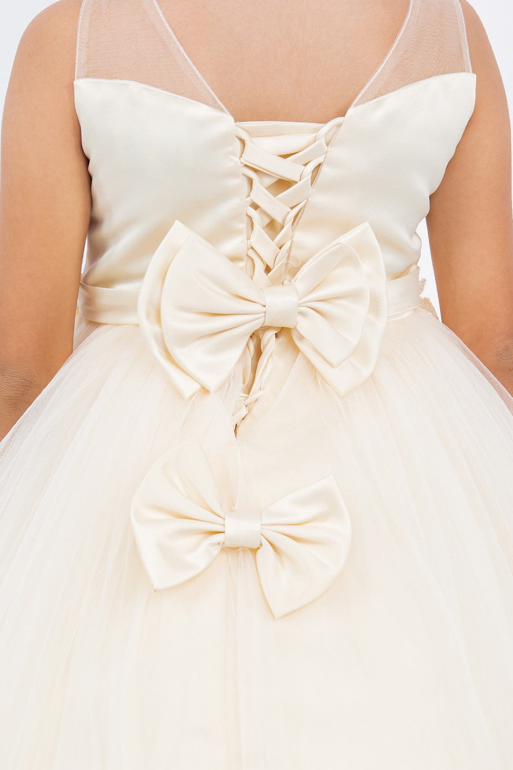 Cinderella Couture CCK-5129 Lace and Illusion Flower Girl Dress