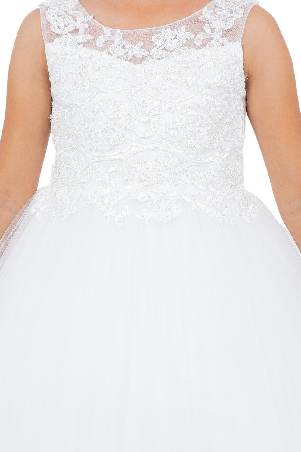 Cinderella Couture CCK-5129 Lace and Illusion Flower Girl Dress