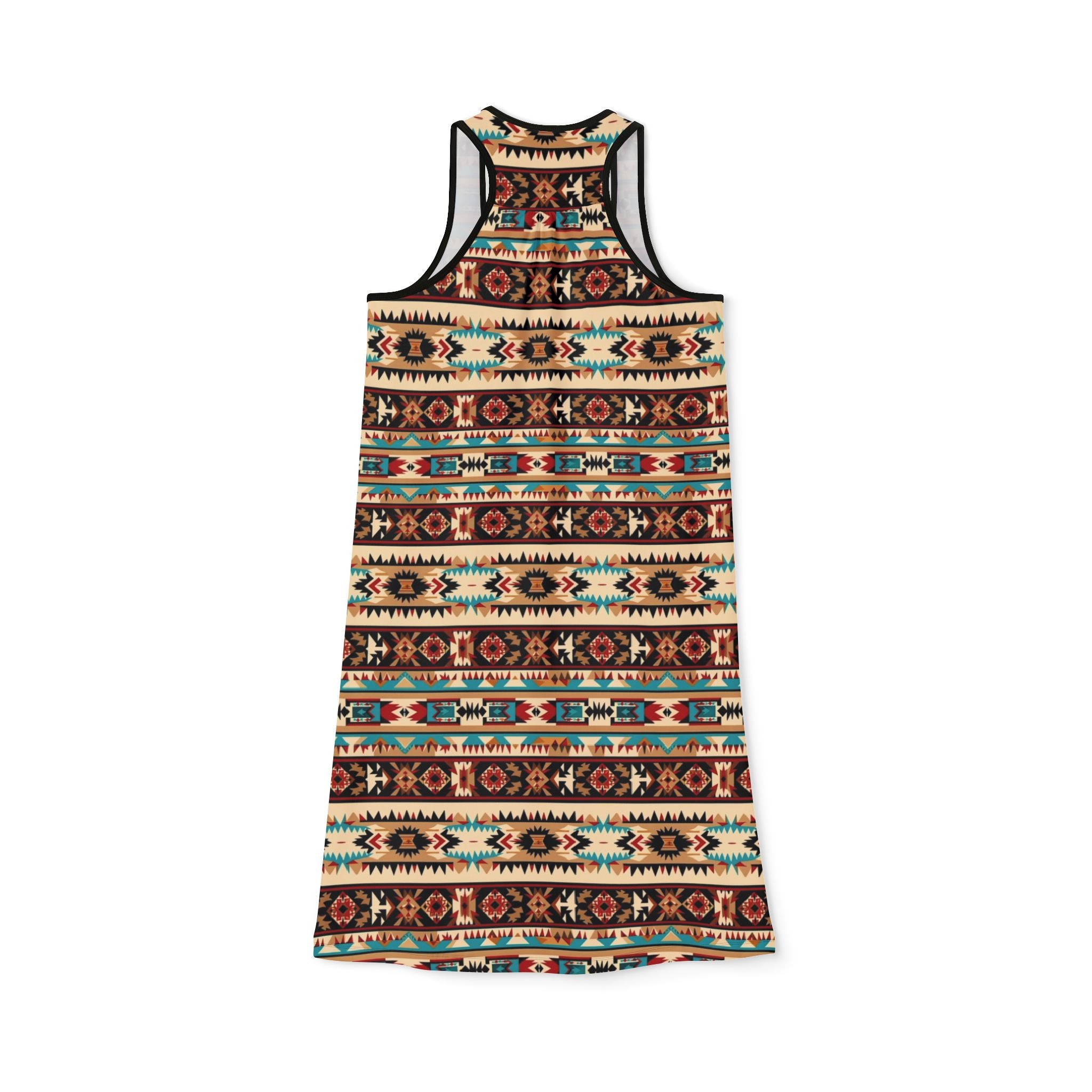 Ralee Fashion Aztec Boho Chic Women's Racerback Dress, Summer Fashion, Vacation Outfit, Casual Wear, Festival Dress, Bohemian Style