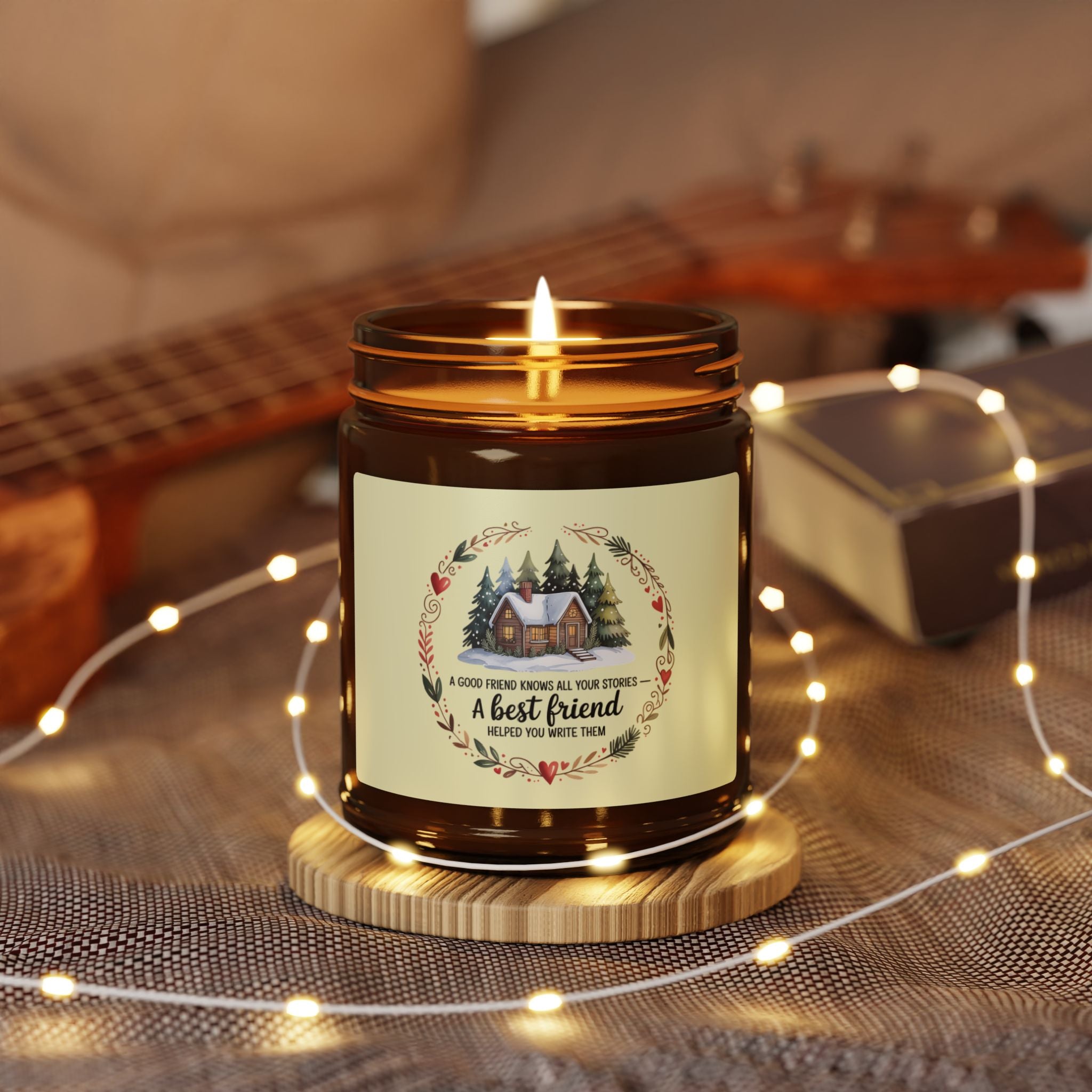 Cozy Best Friend Scented Soy Candle – Perfect Gift for Friends, Home Decor, Relaxation, Self-Care, and Celebrations