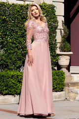 Lenovia 8436 Embroidered Lace & Chiffon Mother of the Bride Gown