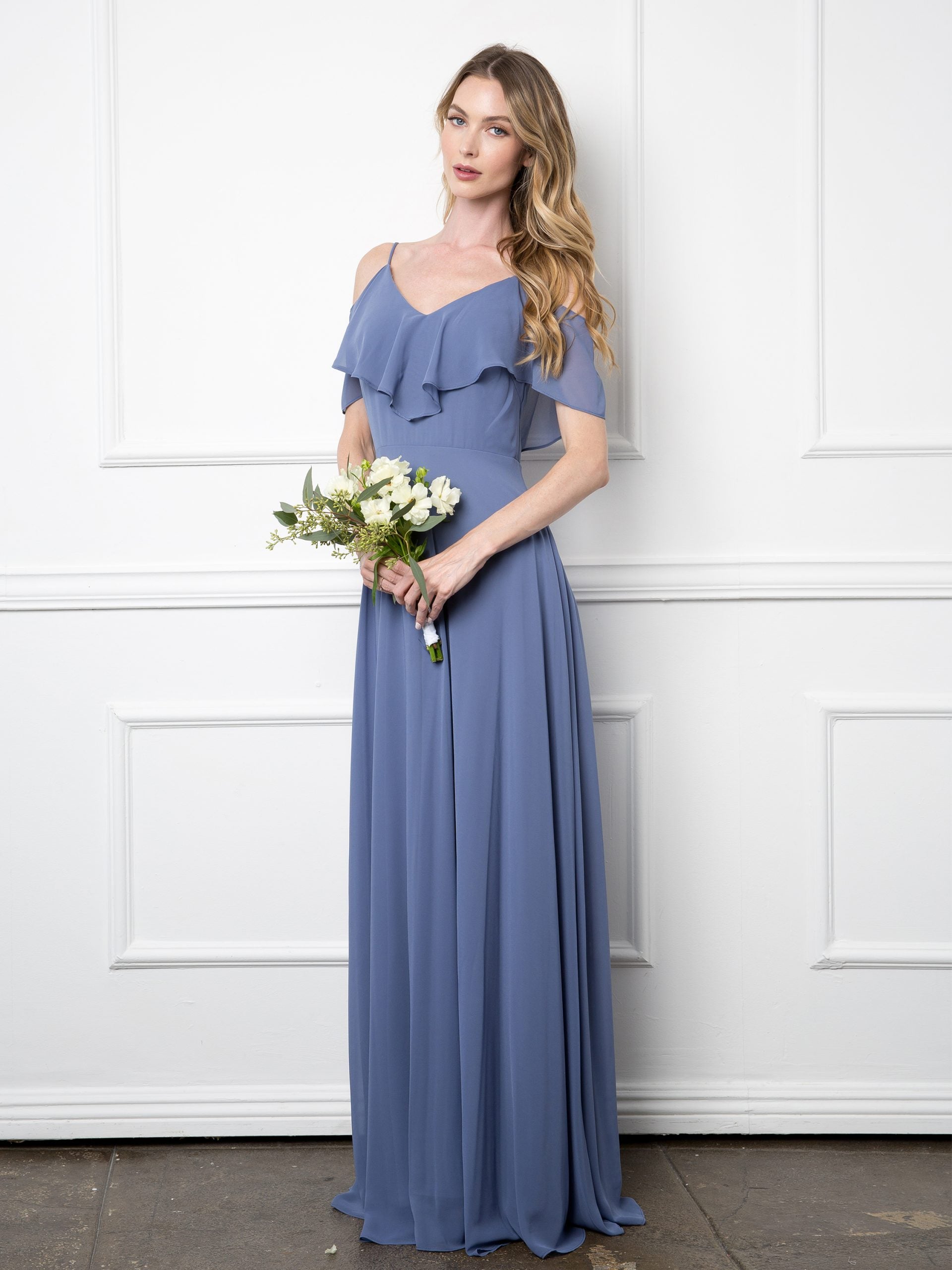 Eva USA 3263-Plus Chiffon Bridesmaids Gown