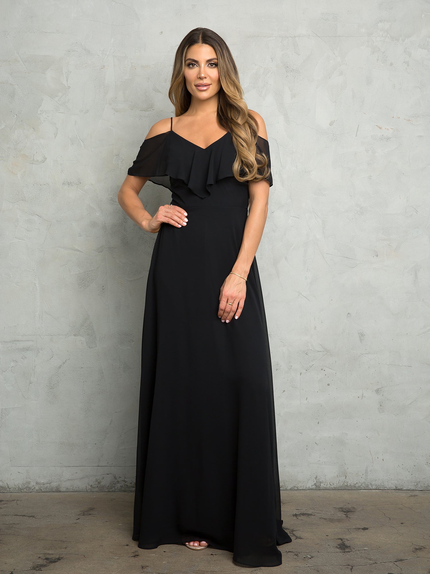 Eva USA 3263-Plus Chiffon Bridesmaids Gown