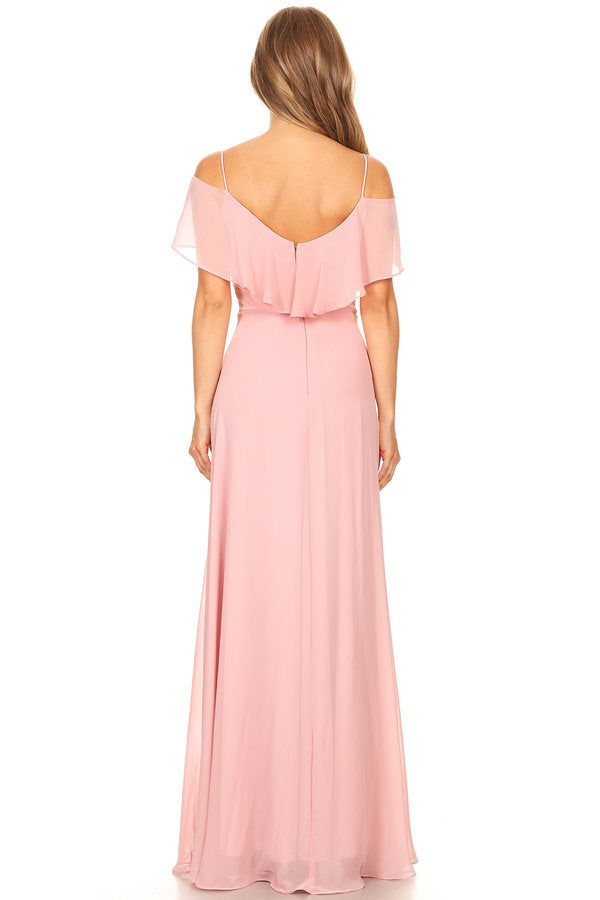Eva USA 3263-Plus Chiffon Bridesmaids Gown