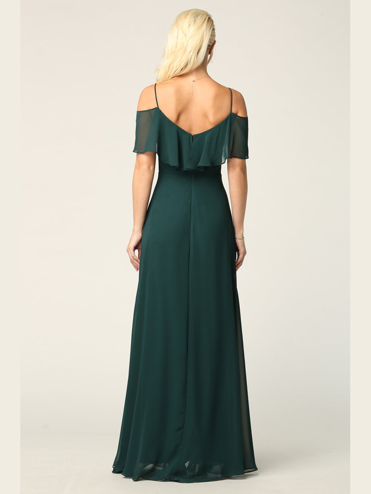 Eva USA 3263-Plus Chiffon Bridesmaids Gown