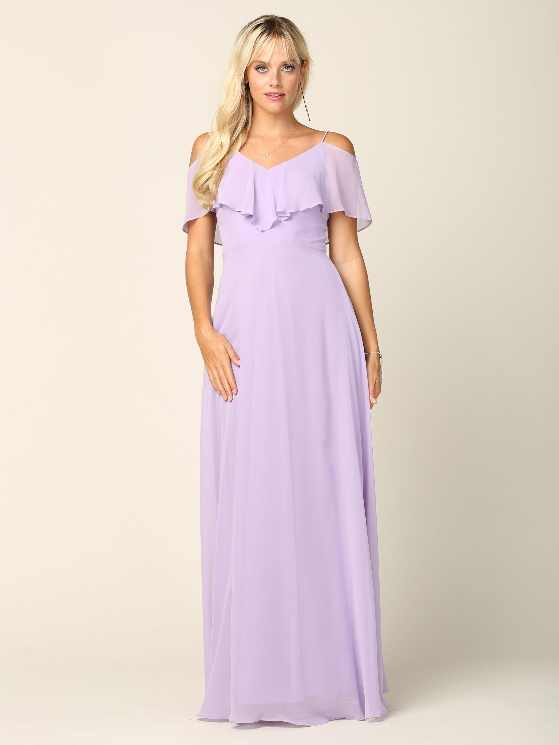 Eva USA 3263-Plus Chiffon Bridesmaids Gown