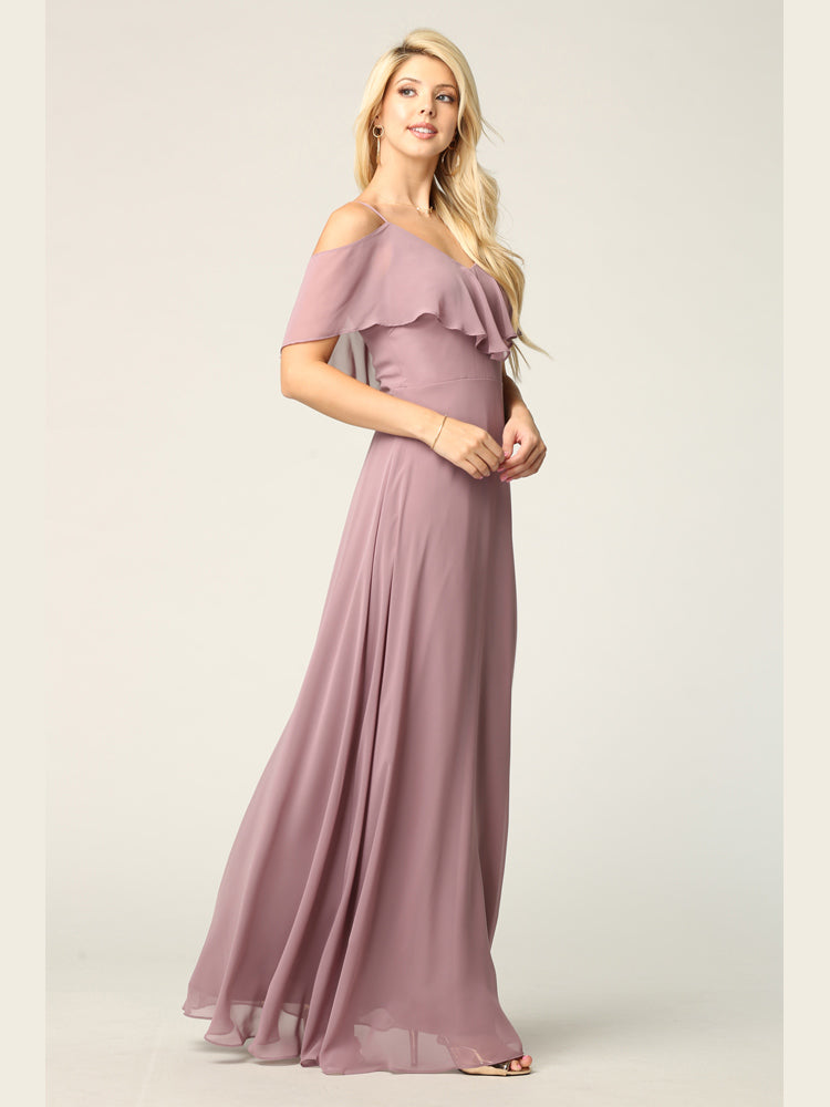 Eva USA 3263-Plus Chiffon Bridesmaids Gown