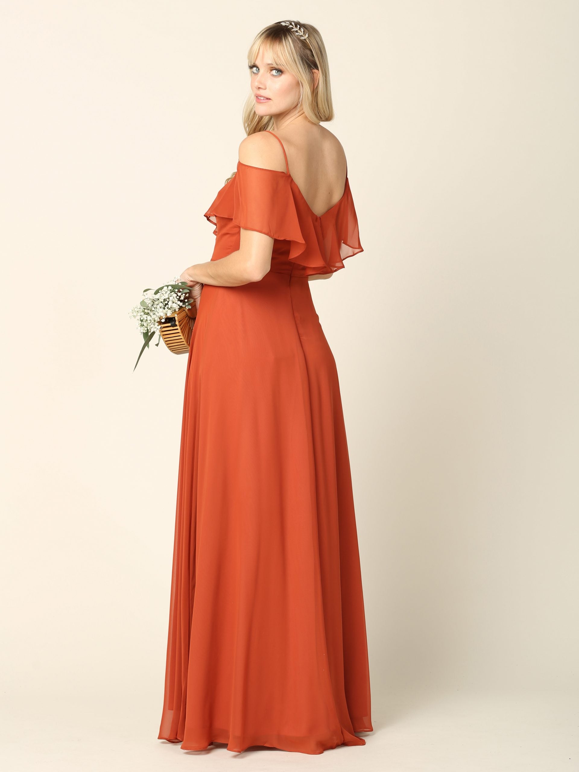 Eva USA 3263-Plus Chiffon Bridesmaids Gown