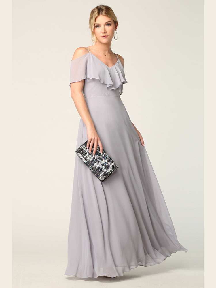 Eva USA 3263-Plus Chiffon Bridesmaids Gown