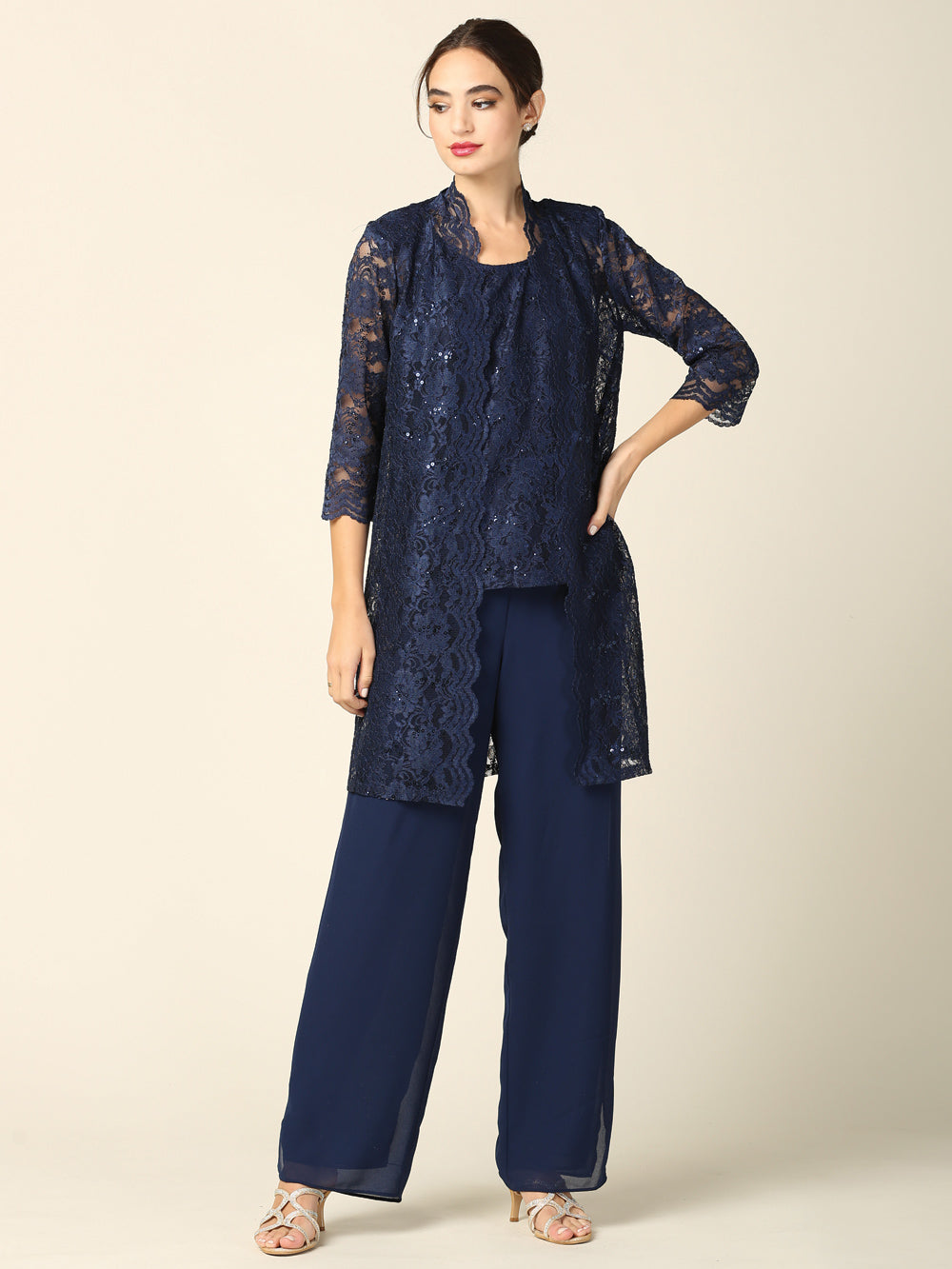 Eva USA EV-3366 Three Piece Mother's Pant Suit Set