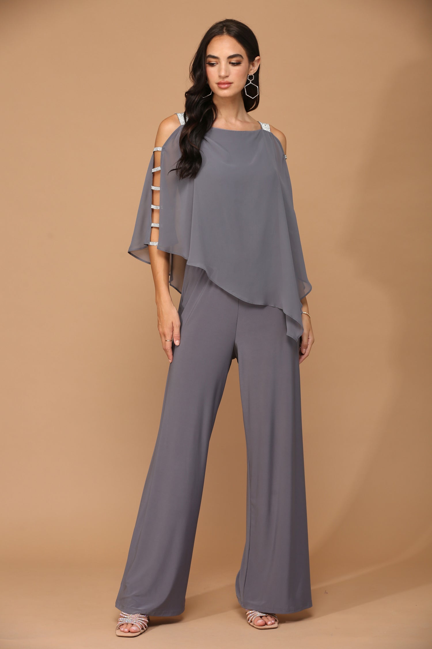 Eva USA 3381 Chiffon Formal Jumpsuit