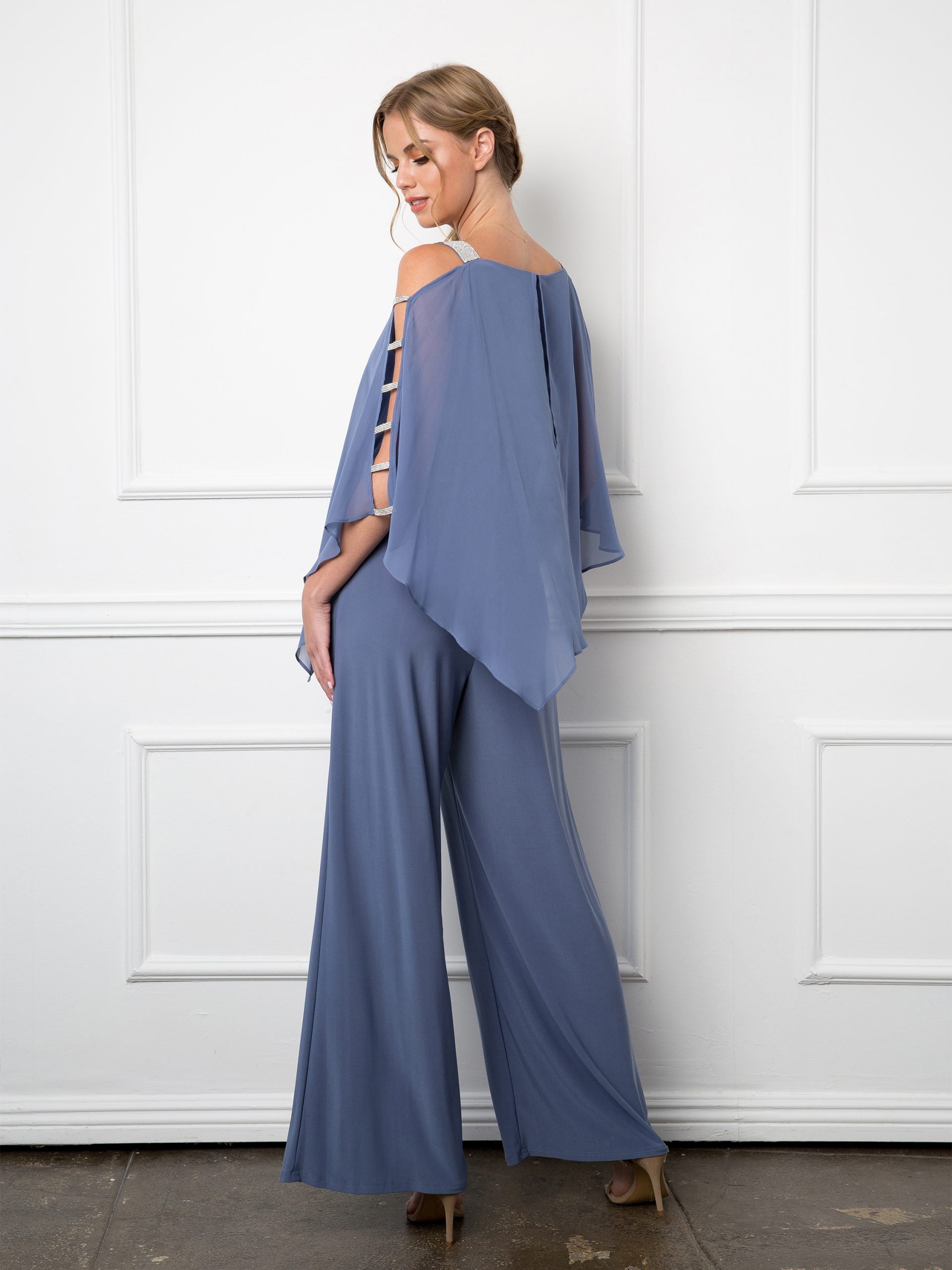 Eva USA 3381 Chiffon Formal Jumpsuit