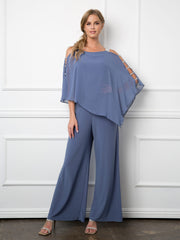 Eva USA EV3381 Chiffon Formal Jumpsuit