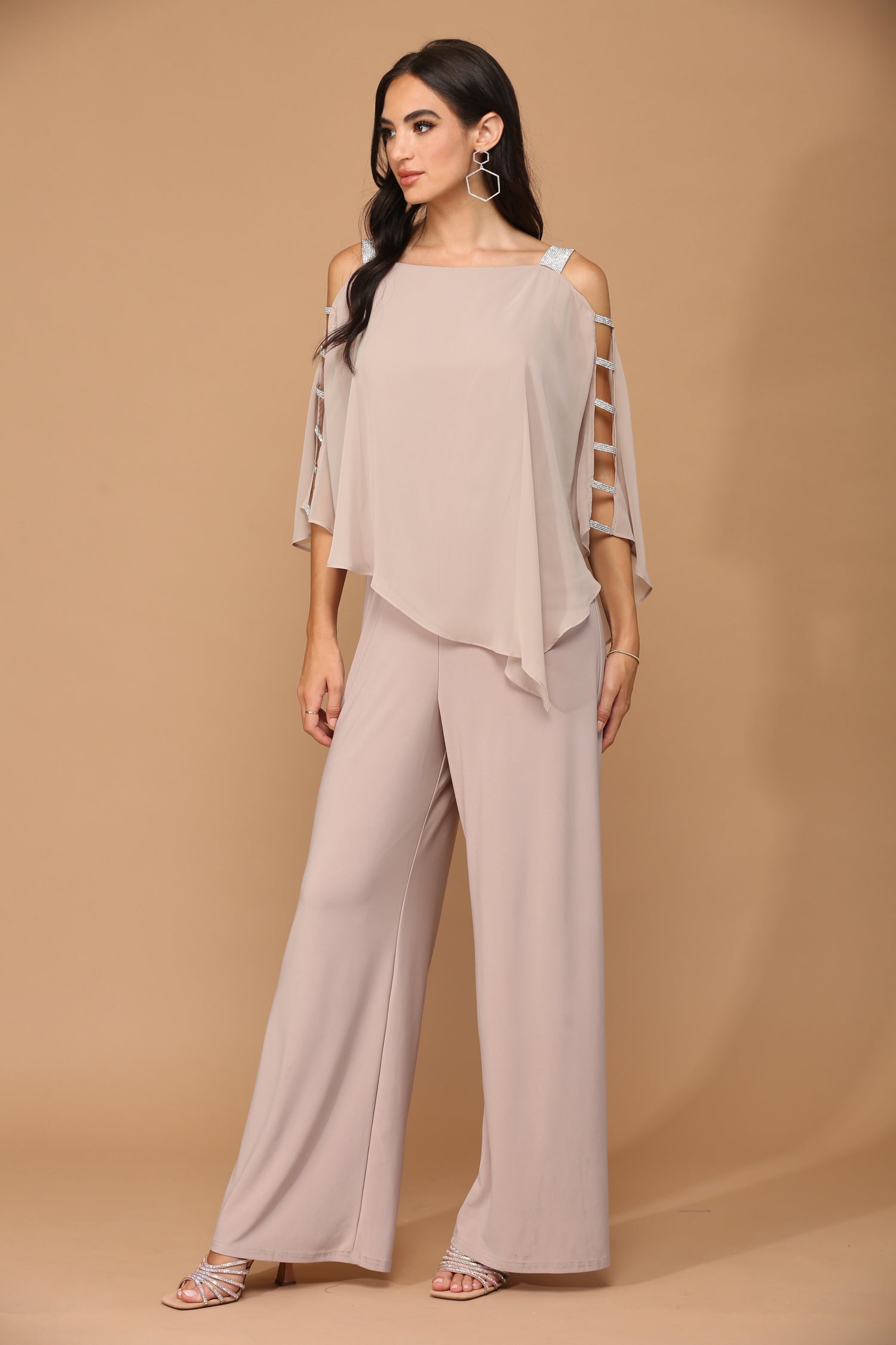 Eva USA 3381 Chiffon Formal Jumpsuit
