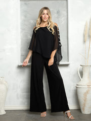 Eva USA EV3381 Chiffon Formal Jumpsuit