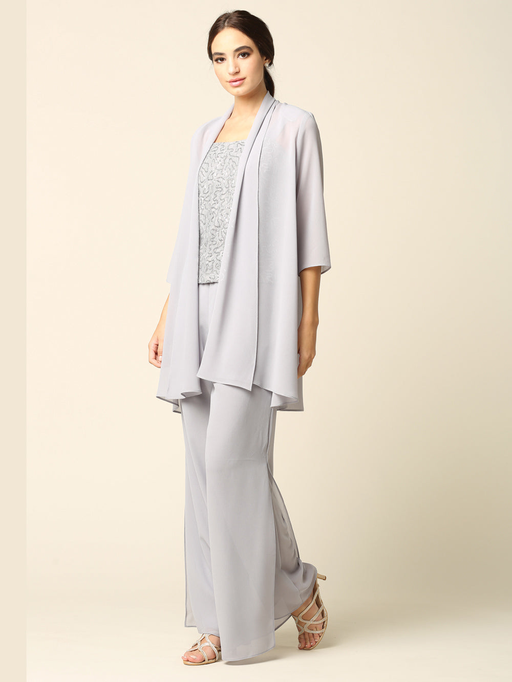 Eva USA 3383 Three Piece Mothers Pant Suit