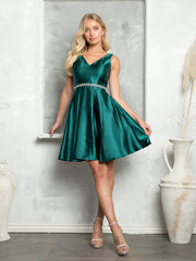 Eva USA EV3419 Satin Mini Dance Dress