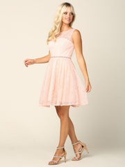 Eva USA EV3425 Short Lace Bridesmaids Dress