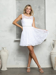 Eva USA EV3425 Short Lace Bridesmaids Dress