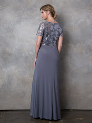 Eva USA 3439 Mother's Formal Gown in Jersey Chiffon and Sequined Lace