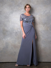 Eva USA 3439 Mother's Formal Gown in Jersey Chiffon and Sequined Lace