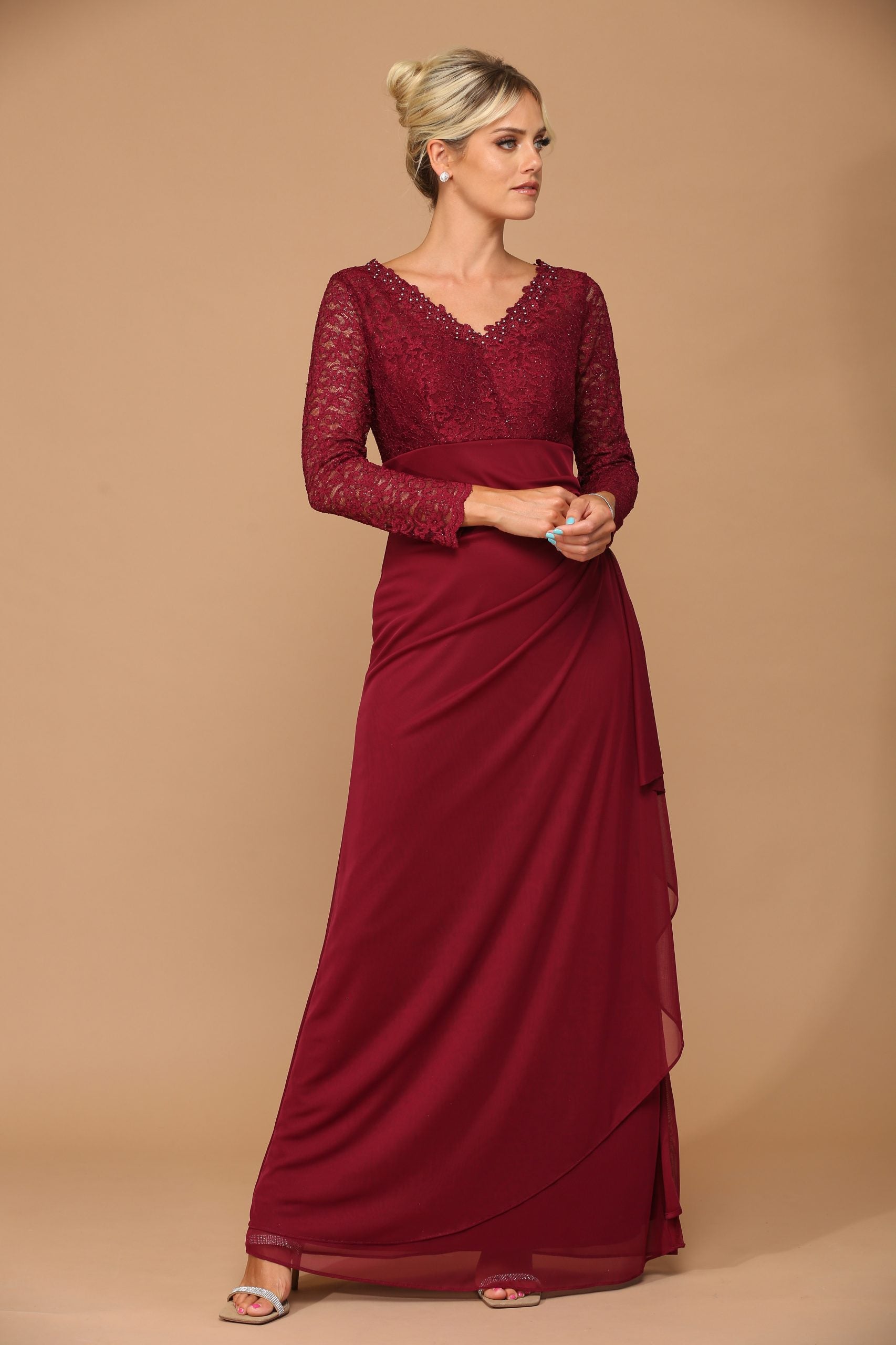 Eva USA 3451 Mother of the Bride or Groom Gown in Chiffon and Lace