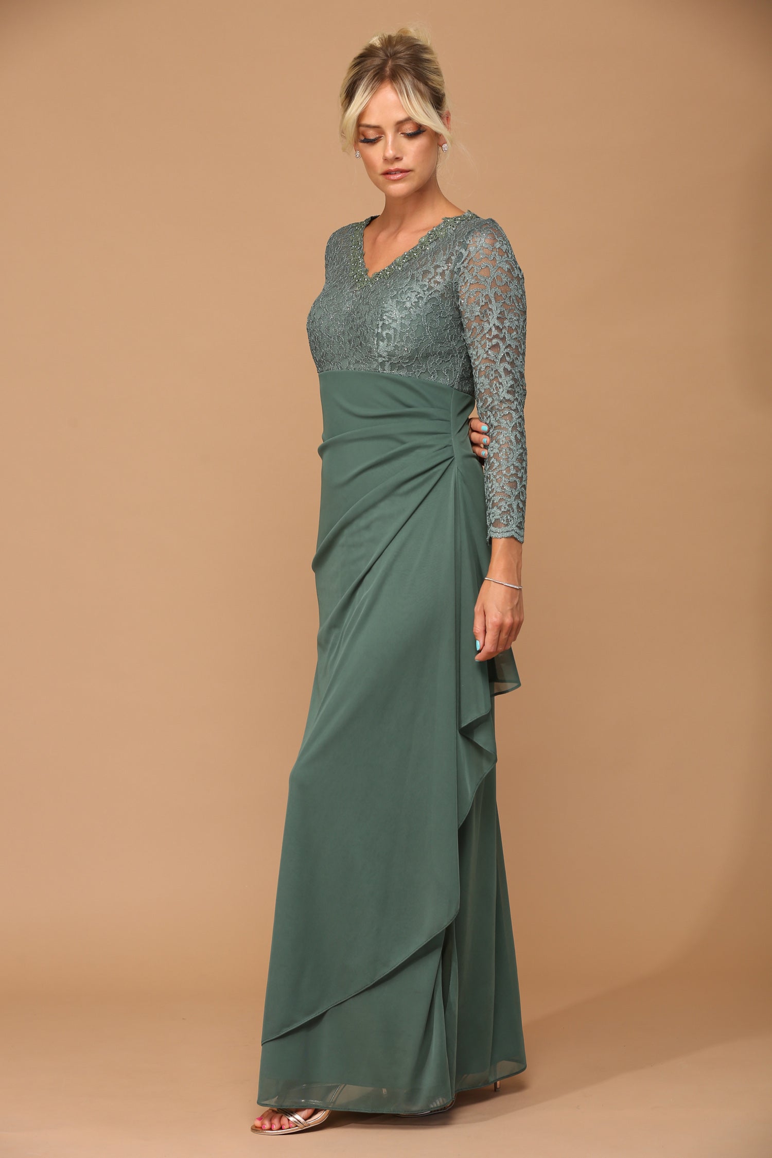 Eva USA 3451 Mother of the Bride or Groom Gown in Chiffon and Lace
