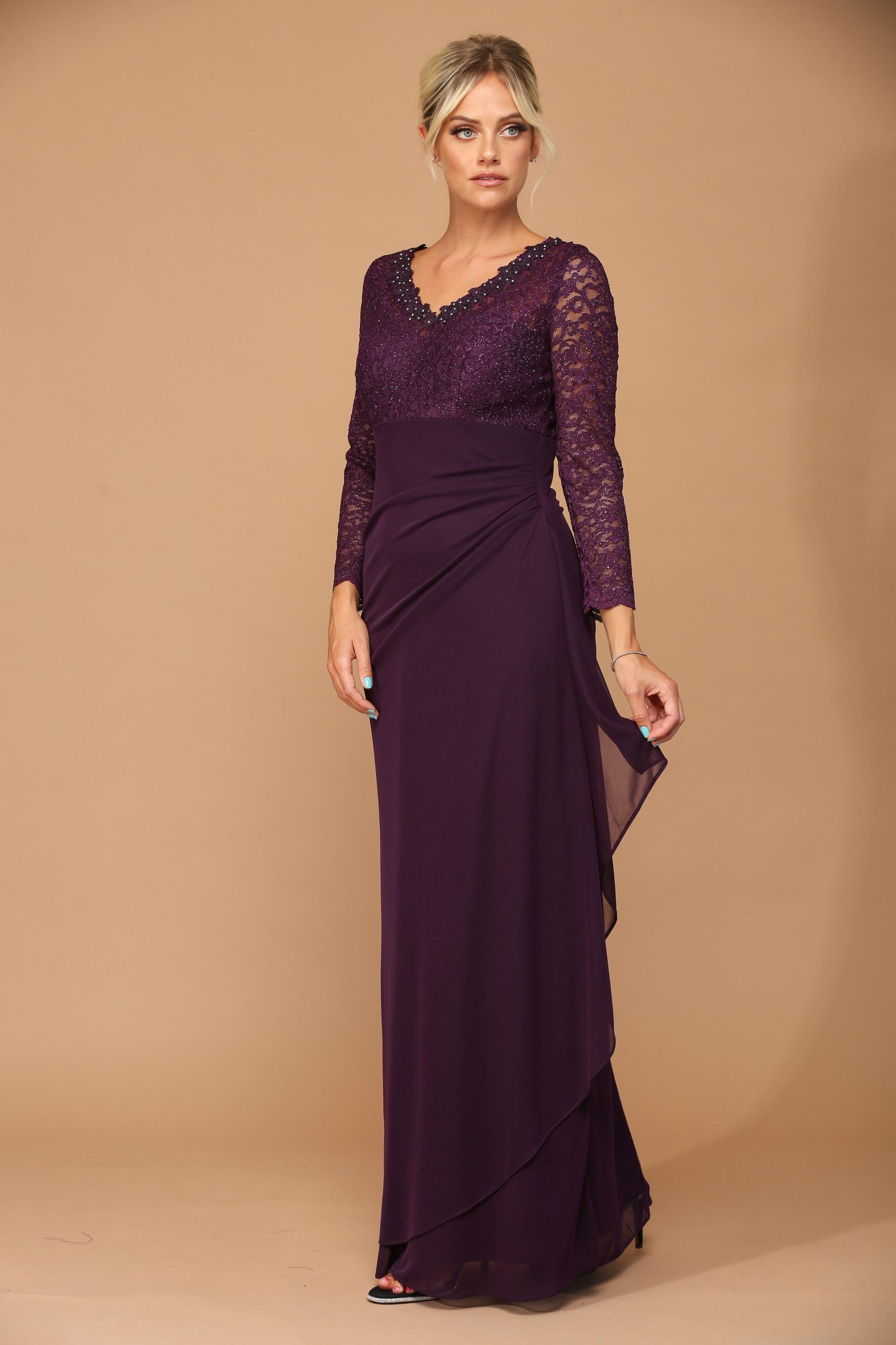 Eva USA 3451 Mother of the Bride or Groom Gown in Chiffon and Lace