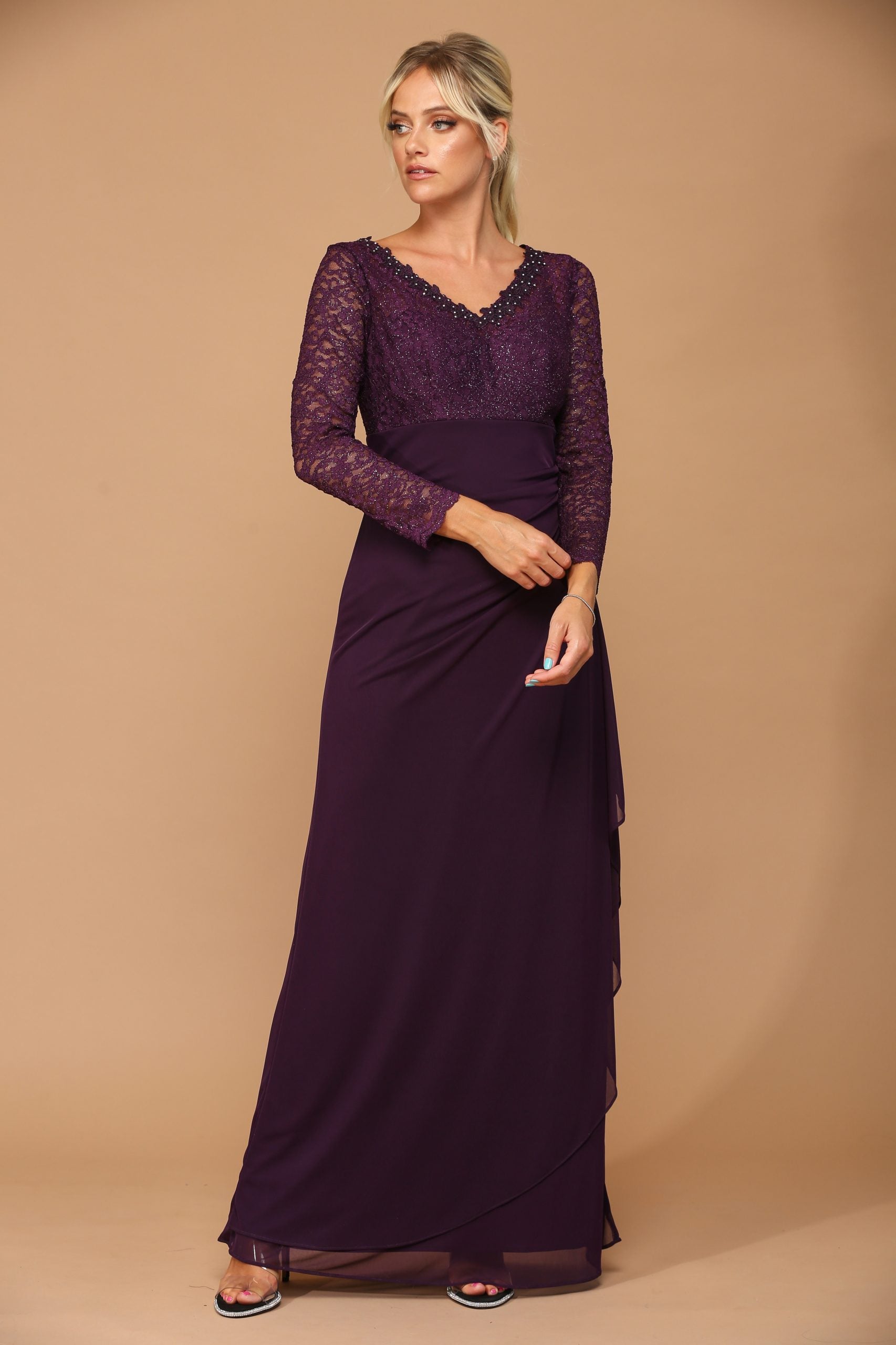 Eva USA 3451 Mother of the Bride or Groom Gown in Chiffon and Lace