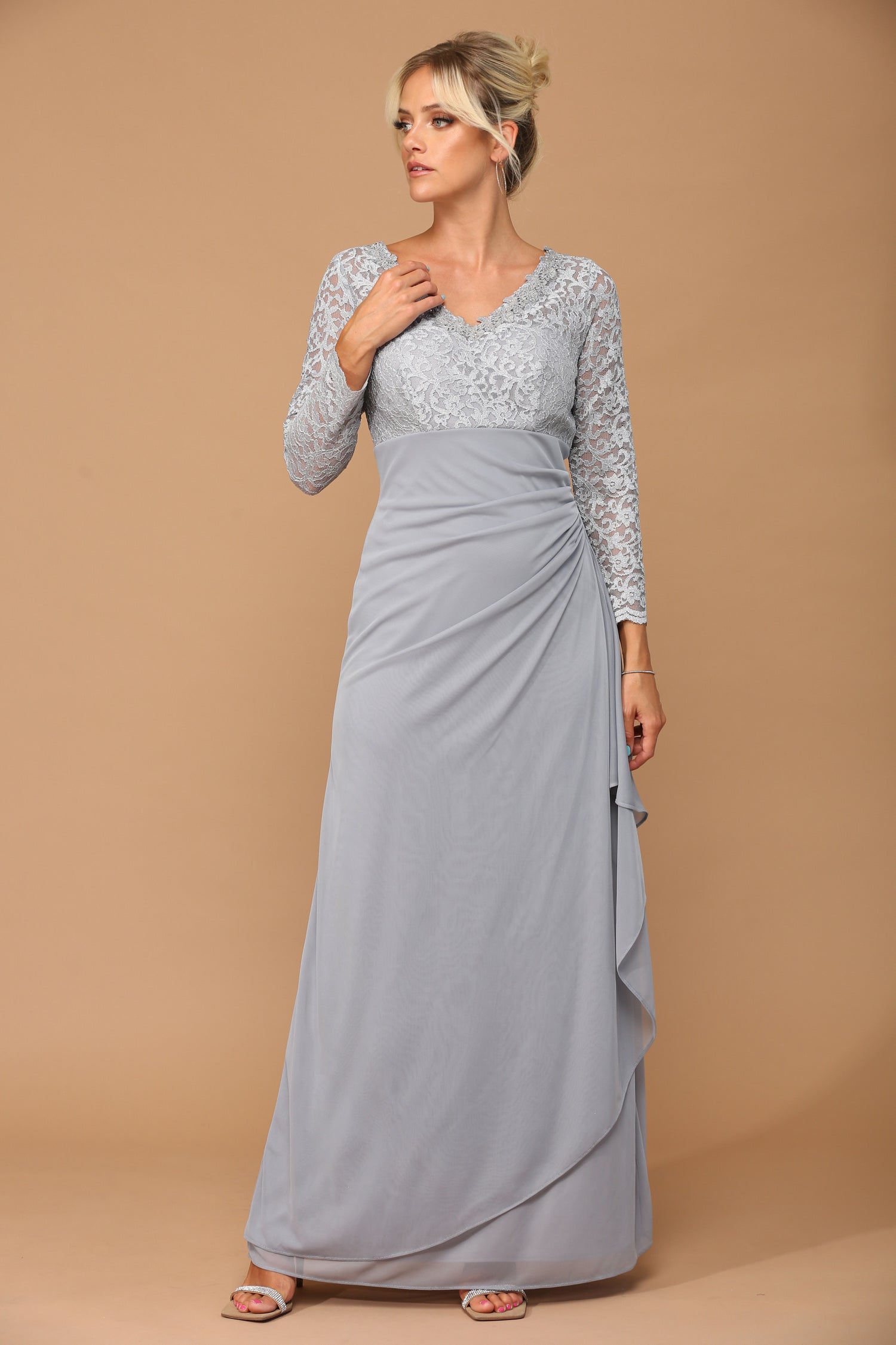 Eva USA 3451 Mother of the Bride or Groom Gown in Chiffon and Lace