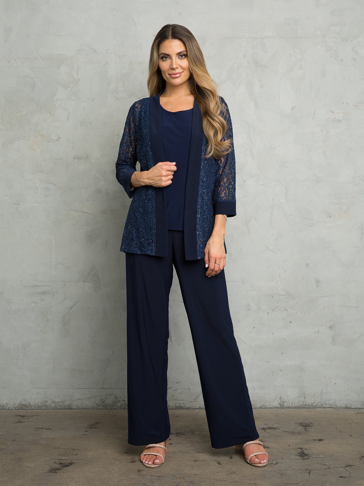 Eva USA 3455 Three Piece Mothers Pant Suit