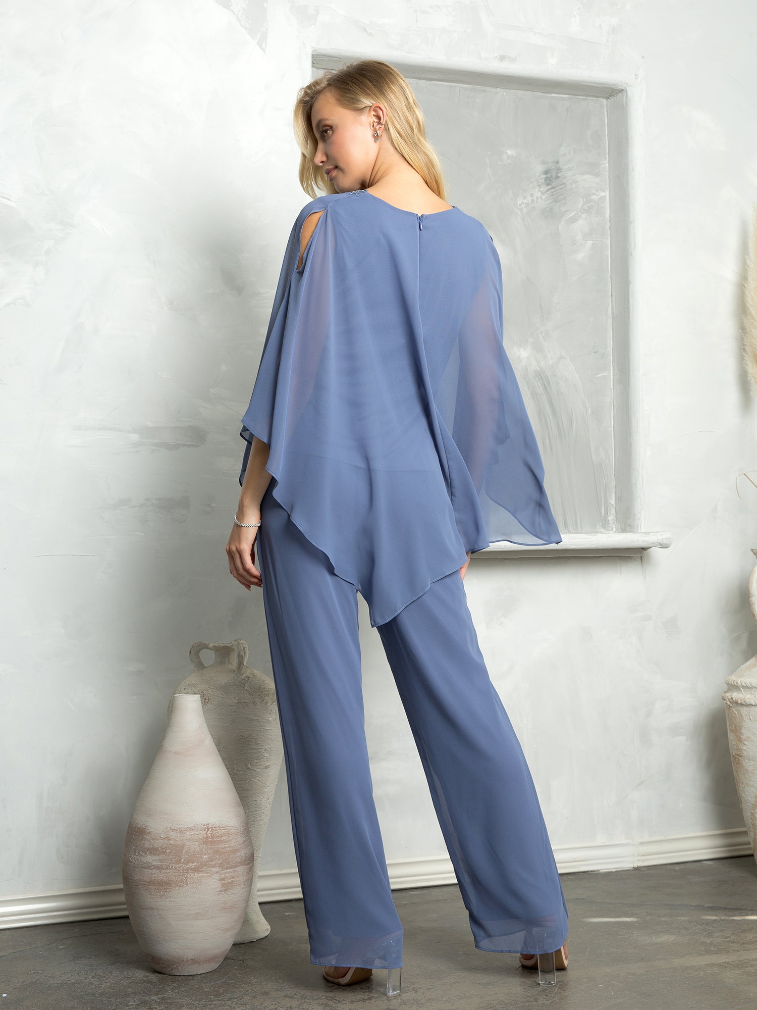 Eva USA 3463 Women's Chiffon Pant Suit